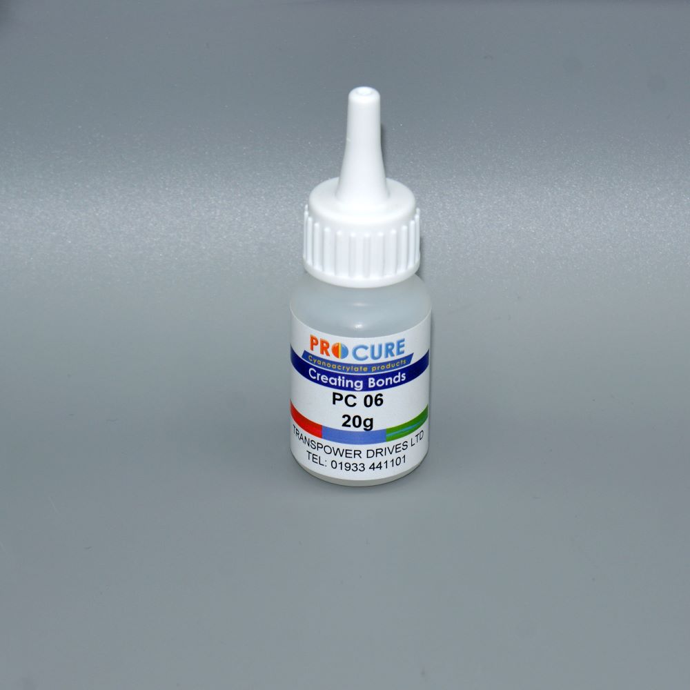 PC06 Cyanoacrylate Fast Cure Low Viscosity 20gm Transpower Drives